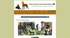 Desktop Screenshot of dutchshepherdrescue.org